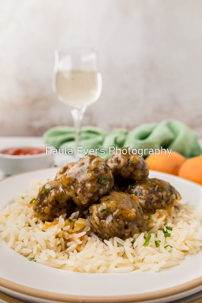 Spiced Pork Meatballs with Apricot Wine Sauce (aka Apricot Meatballs)