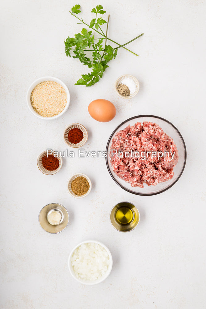 Spicy Pork Meatballs with Tzatziki Sauce