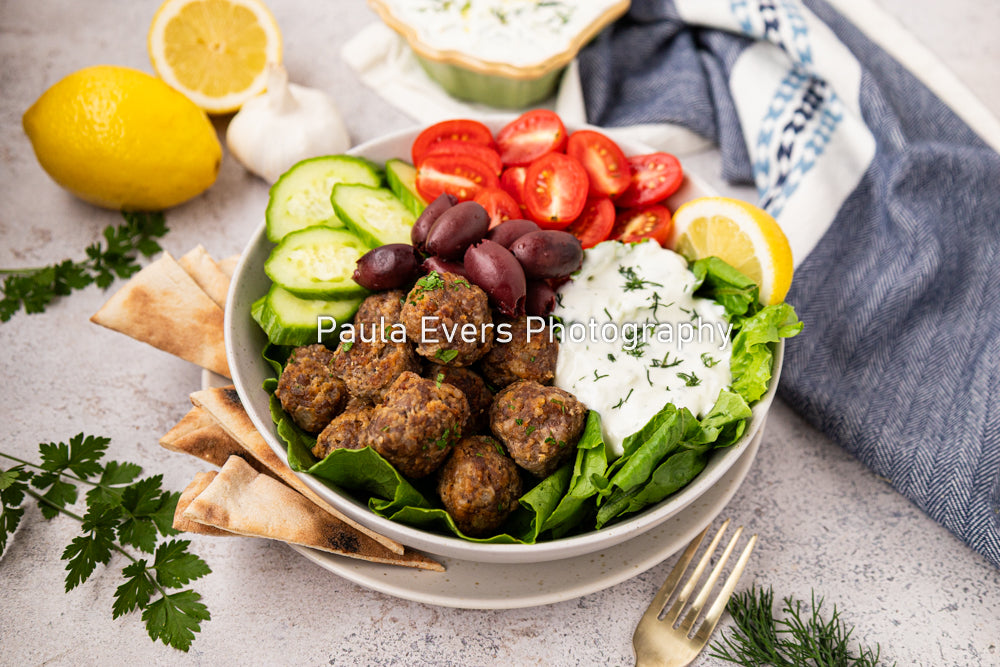 Spicy Pork Meatballs with Tzatziki Sauce
